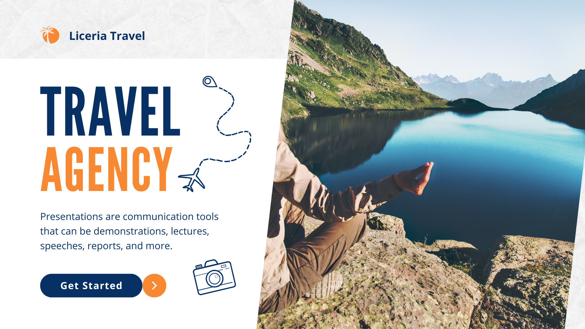 Blue Orange Modern Travel Tour Presentation