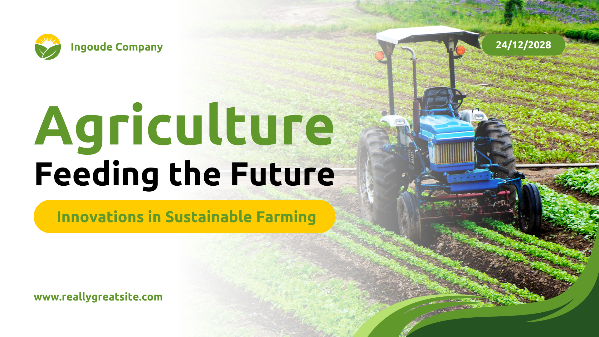 Green and White Modern Agriculture Presentation