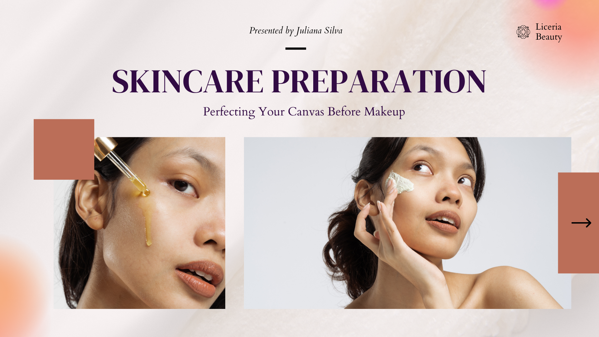 Pink Minimalist Skincare Preparation Presentation